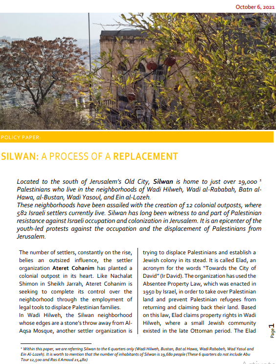 SILWAN: A PROCESS OF A REPLACEMENT